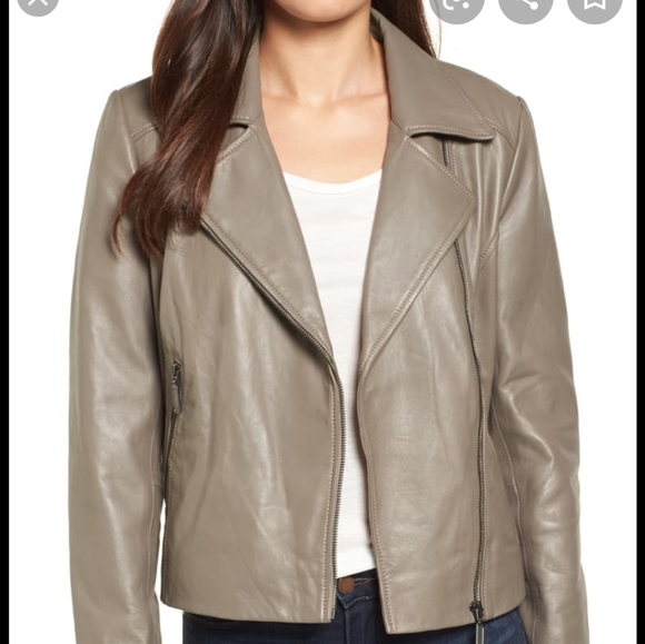 Halogen | Moto Leather Jacket - Picture 7 of 7